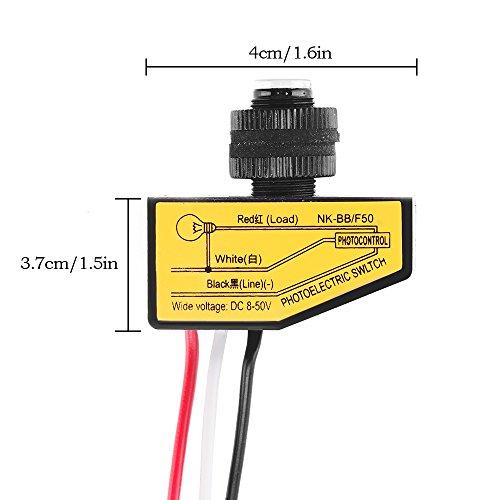 Light Control Switch Onever Dc 12v 24v 36v 48v Dusk To